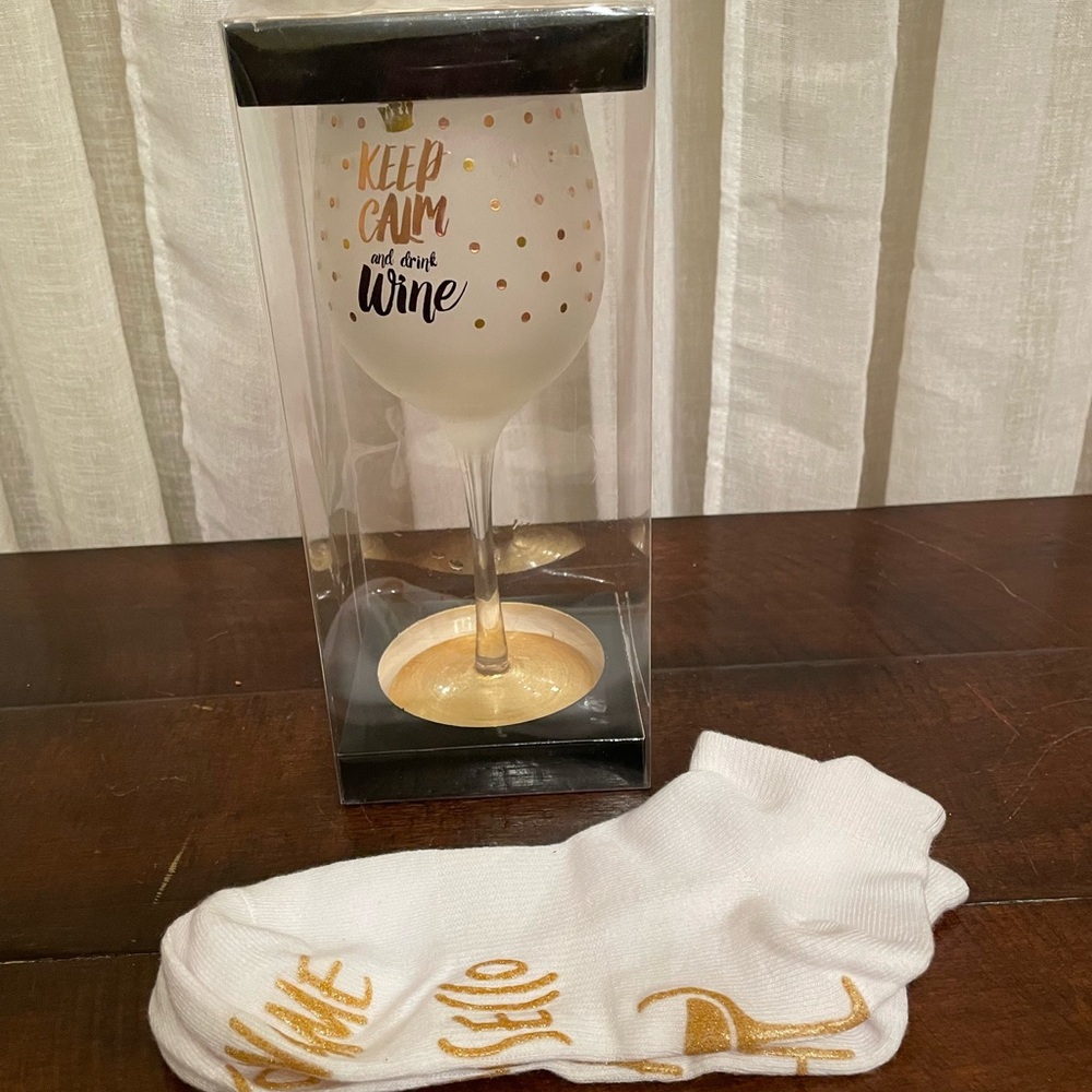 Wine glass and Prosecco socks